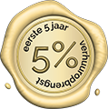 gouden wax stamp 5% secondhome portugal 1 tekst